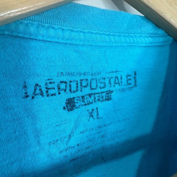 SALE! Men’s Blue Aeropostale Fish S/S Tee Size XL EUC - Picture 6 of 6